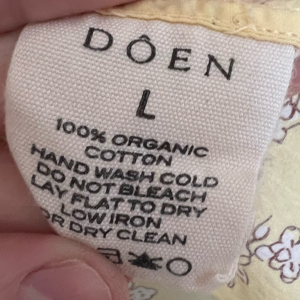 DOEN Julie Mini Dress in Sunshine Bouton De Rose Print, Size Large - Picture 11 of 11